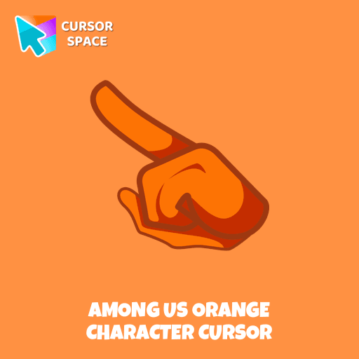 Among Us Orange Character cursor arrow cursor